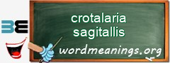 WordMeaning blackboard for crotalaria sagitallis
